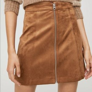 Wilfred free zip up mini skirt